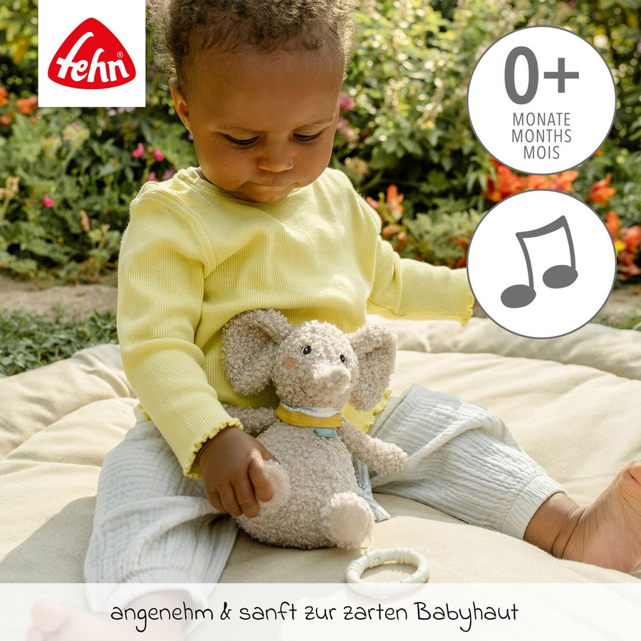 Fehn Mini-Spieluhr Elefant Erik, Plüsch / Textil, ab 0 Jahre - Bild 3