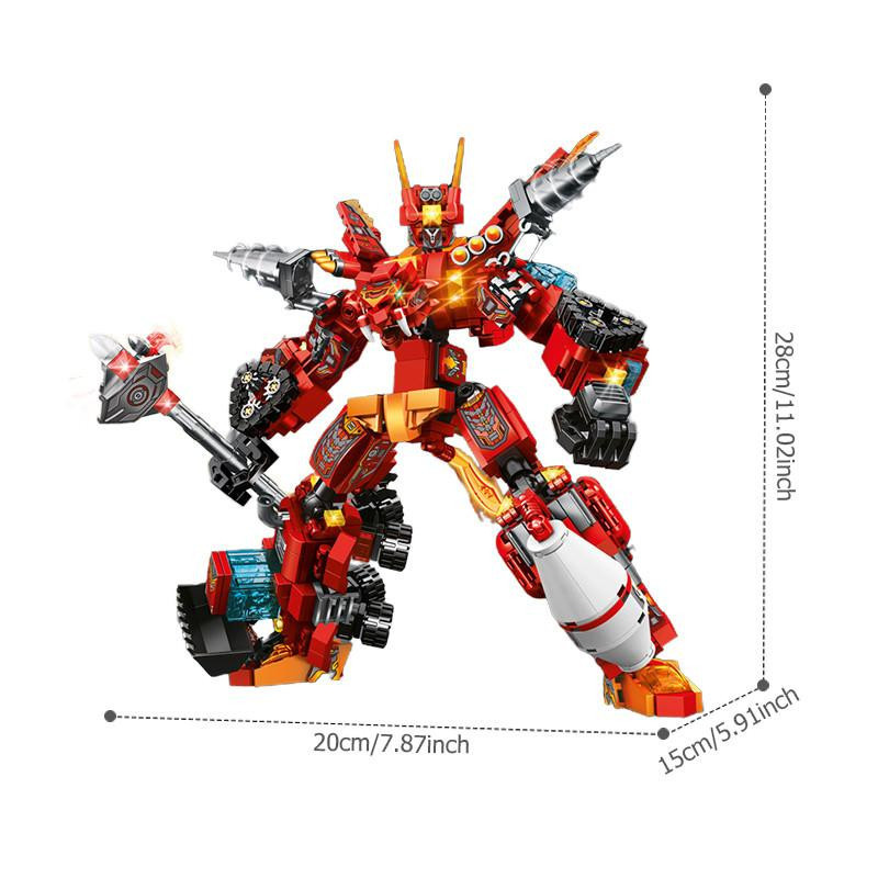 SEMBO God of War Verwandlungs-Mech 4-in-1 Bausteine Roboter ab 6-12 Jahren - Bild 4