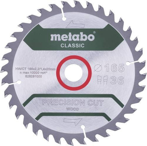 Metabo Precision Cut Wood Classic Kreissägeblatt Silber, Durchmesser: 190 mm, Bohrung: 30 mm, Dicke: 1,4 mm, 48 Zähne - Bild 1