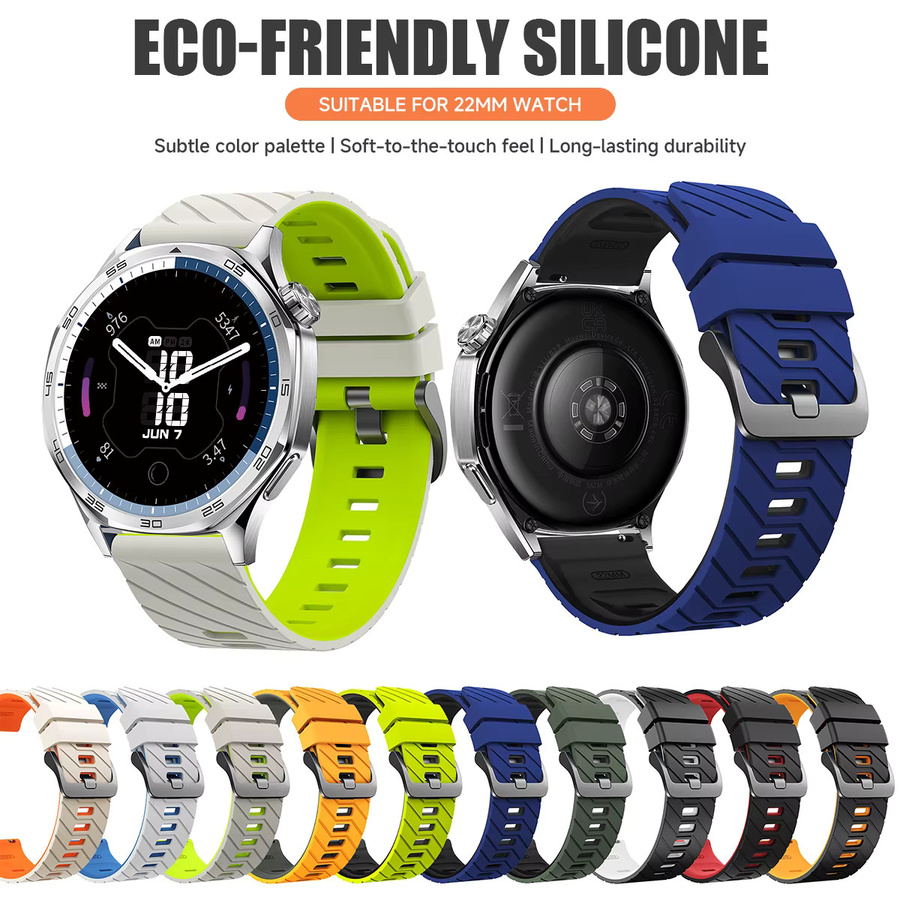 Geekthink Uhrenarmband Silikon, 22 mm, Unisex - Bild 1