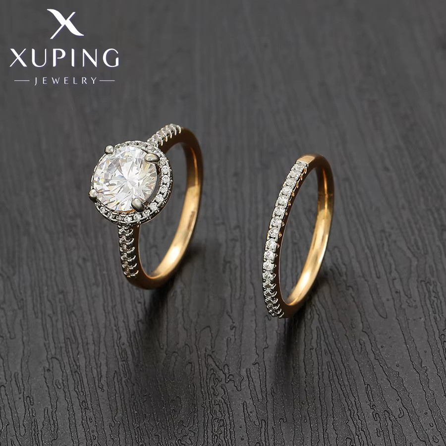 Xuping Ring Set, Gold Farbe, Zirkonia, Unisex - Bild 2