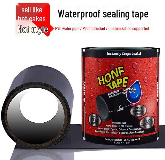 HomeHarmony Wasserdichtes PVC-Klebeband zur Leckreparatur in Küche und Bad, Farbe: Weiß, Breite: 10 cm, Länge: 150 cm - Bild 1