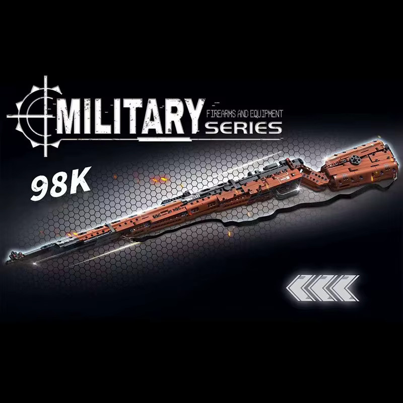 BXA WW2 Militär-Serie Kar98k Gewehrmodell, Baustein-Set, 1206 Teile - Bild 3