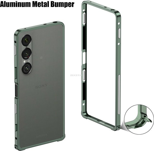 Ultradünne Aluminium-Metallrahmen-Schutzhülle für Sony Xperia 1 VIII, VII und VI in Schwarz - Bild 1