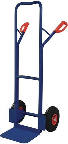 Tecwerk Stapelkarre mit Luftbereifung in Saphirblau, Höhe: 130 cm, Tragfähigkeit: 300 kg - Bild 1