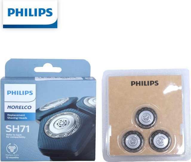 Philips SH71/51 Ersatz-Scherköpfe 3er-Pack Folien- und Klingen-Sets in Silber für Philips Series 5000 und Series 7000 Elektrorasierer - Bild 1