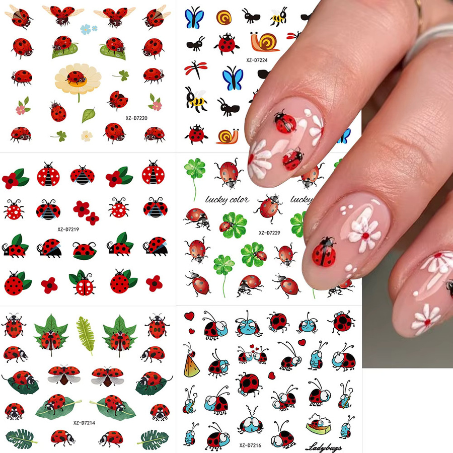 MAFANAILS Nail Art Aufkleber, 3D Cartoon Insekt Serie, 30 Stück - Bild 2