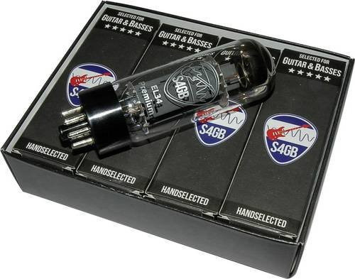 BTB Vertrieb EL34 S4GB Premium Elektronenröhren Matched Quartett für Gitarre und Bass, Endpentode mit 8 Polzahl und Oktal Sockel, transparent - Bild 1