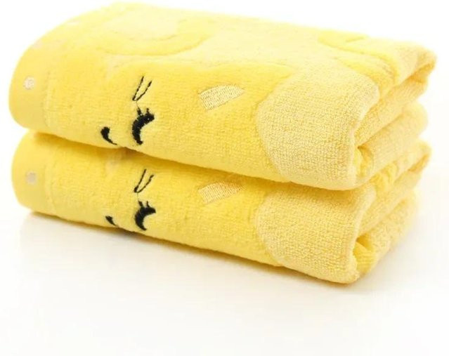 Weiches Handtuch mit Katzenmuster aus 100% Bambusfaser, bestickt, B/H: 50 x 25 cm, Mehrfarbig - Bild 1