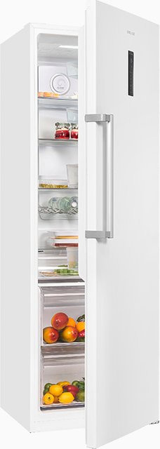 Exquisit KS360-V-HE-040D Vollraumkühlschrank in Weiss mit No-Frost und umkehrbarer Tür, B/T/H: 60 x 60 x 185 cm - Bild 1