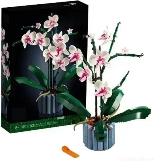 Binchi Keji Travel Orchidee Mini Modell, Bausteine Set, grün, weiß - Bild 1