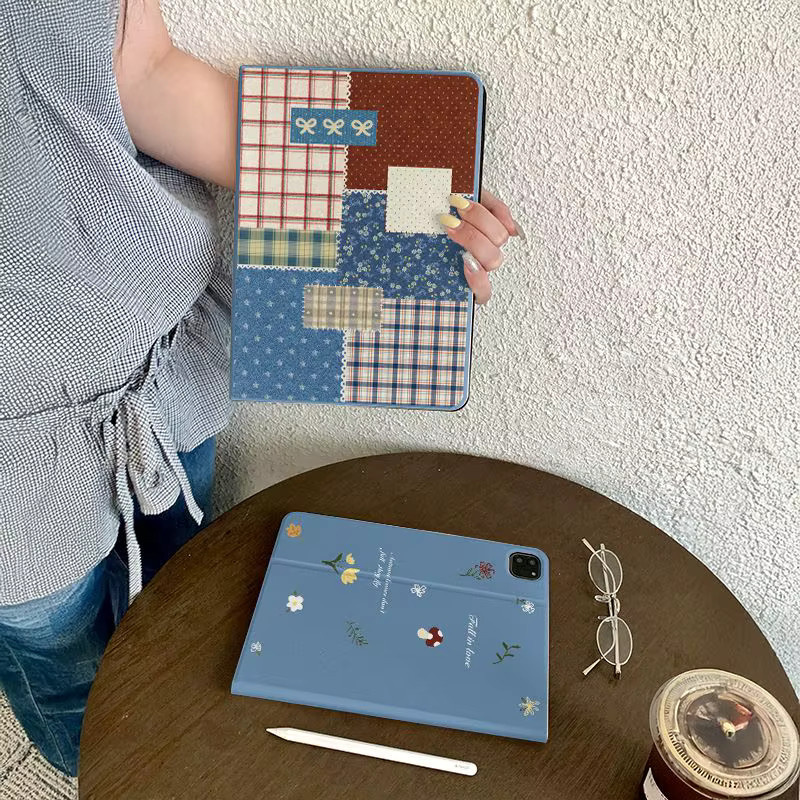 Tablet-Hülle mit Fragmentiertem Muster für Apple iPad Pro 10/11 Zoll und iPad Air (3., 4., 5. Generation) in Weiß - Bild 2