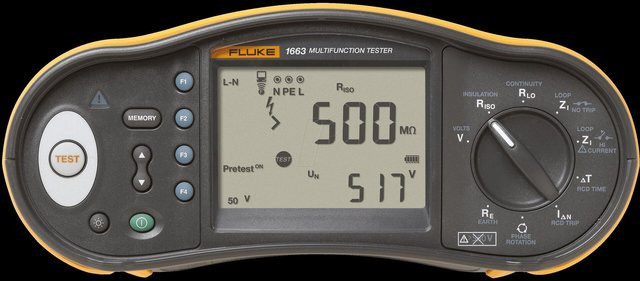 Fluke Installationstester Typ B FLK-1663 DE in Gelb - Bild 1