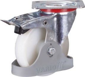 VARIOfit Bremsrolle aus Polyamid in Weiß, Durchmesser: 150 mm, Breite: 40 mm - Bild 1