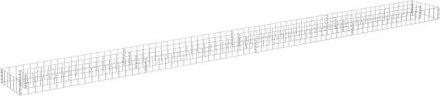 vidaXL Gabionen-Hochbeet aus verzinktem Stahl in Silber, B/T/H: 360 x 30 x 10 cm - Bild 1