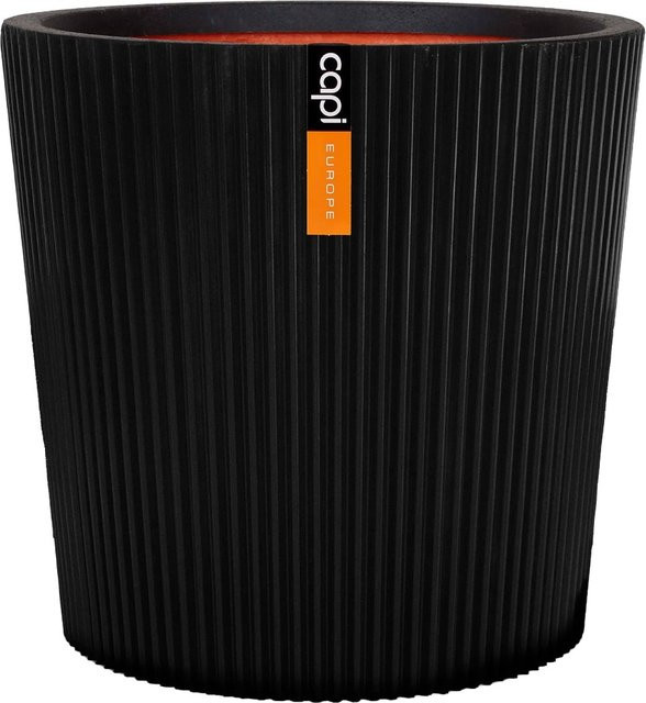 Capi Europe Blumentopf Konisch Groove NL Schwarz Ø 36 cm x H 34 cm - Bild 1