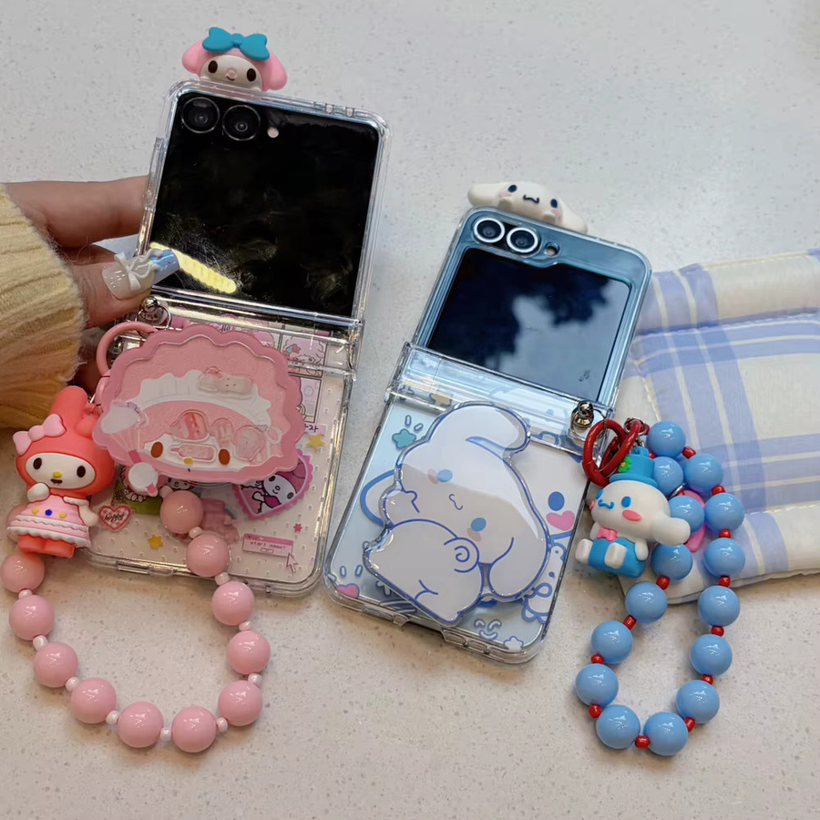 Sanrio My Melody und Cinnamoroll Handyhülle mit Ständer und Trageschlaufe für Samsung Galaxy Z Flip 7 6 5 4 3 - Bild 2