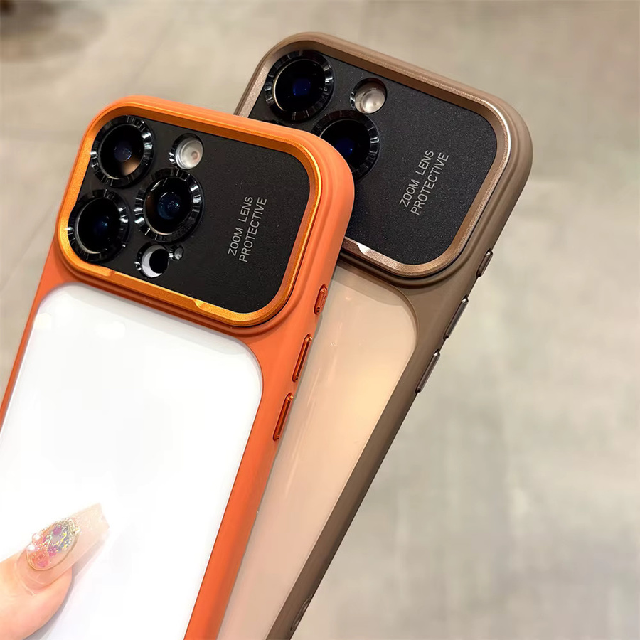Xeber Magnetische Schutzhülle aus Metall und TPU für iPhone 17, 16, 15, 14 Pro Max Plus, Transparent/Blau, Durchscheinendes Acryl und Stoßfester Schutz - Bild 1
