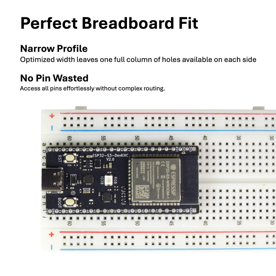 Emakefun ESP32-S3-DevKitC Entwicklungsboard mit 16 MB Flash und 8 MB PSRAM, WiFi und Bluetooth Modul mit USB-C Schnittstelle, Schwarz - Bild 4