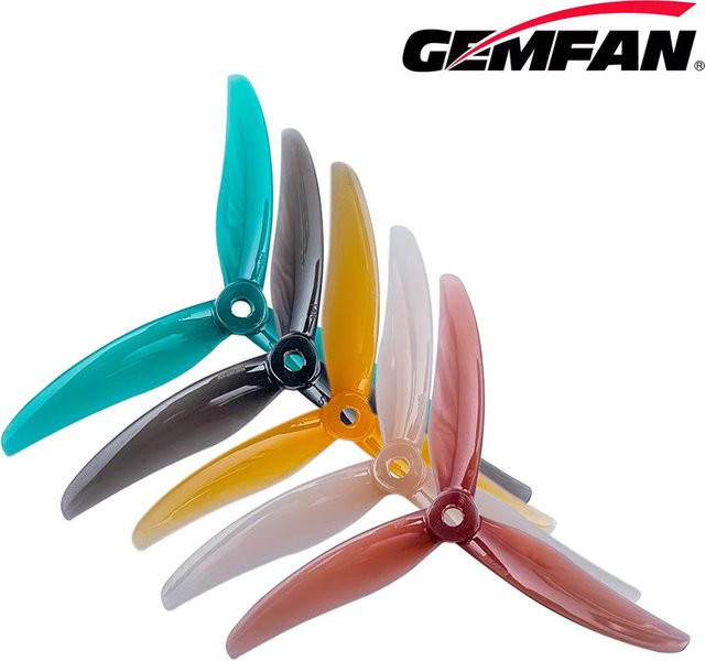 Gemfan Freestyle 3/4 Propeller, 2 Paar, 3-Blatt, Kunststoff, Grau, Bunt / Mehrfarbig - Bild 1