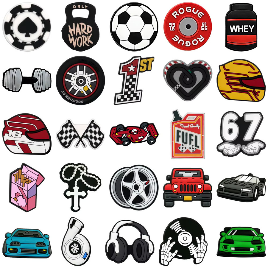 Schuh-Charms Rennsport-Zubehör, Jeep- und Supercar-Charms, Kinder - Bild 2
