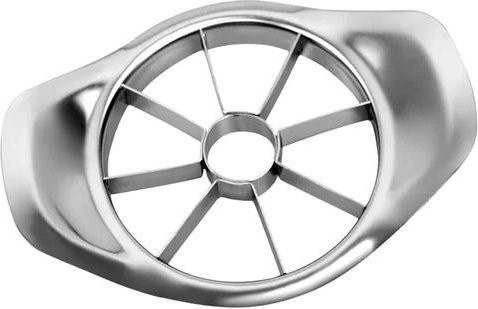 WIKHOSTAR 3-in-1 Apfelteiler und Obstschneider aus Edelstahl in Silber mit rutschfester Basis - Bild 1