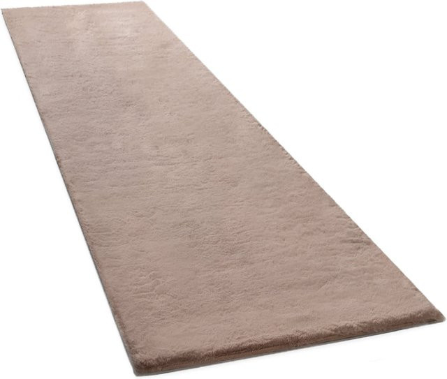 Fellteppich Fluffy in Beige, pflegeleicht und fußbodenheizungsgeeignet, B/T: 80 x 300 cm - Bild 1
