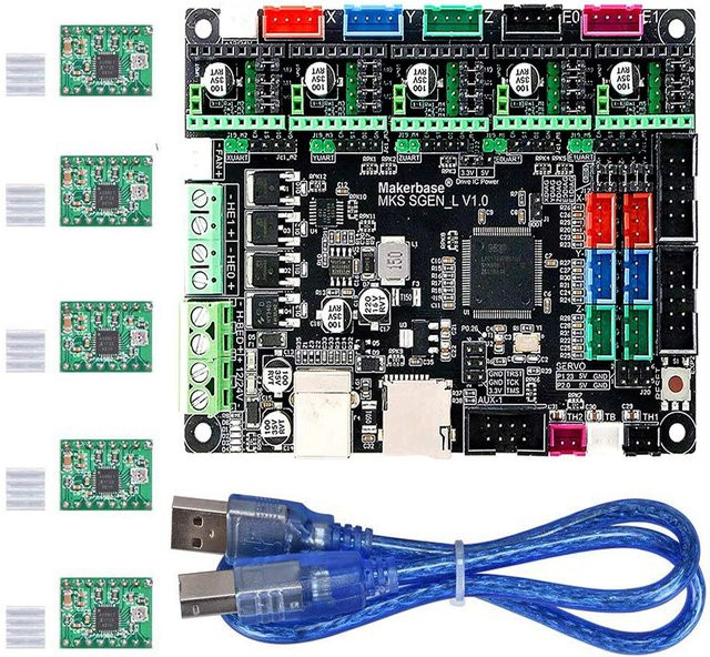 MKS Gen L V1.0 3D-Drucker Mainboard mit integriertem Controller und A4988-Motortreibern, kompatibel mit Ramps1.4 und Mega2560 R3 - Bild 1