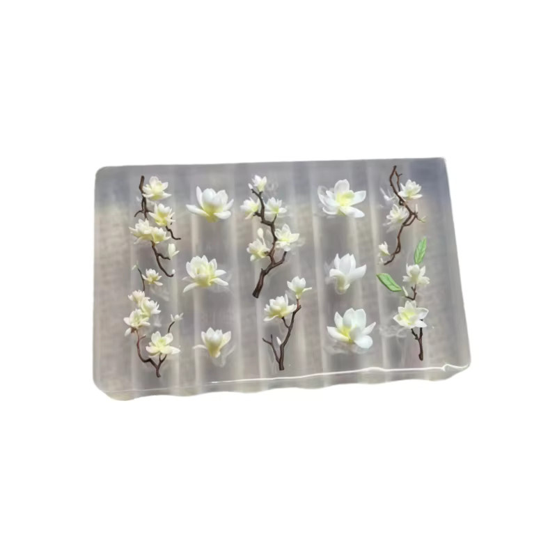 Transparente Silikonform für Nagelkunst, Blumenmuster und Schnitzereien - Bild 2
