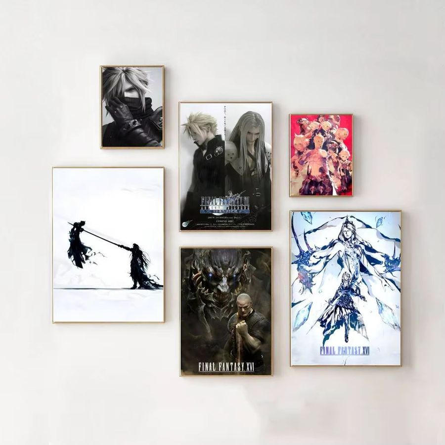 Final Fantasy Anime Videospiele Wandposter Selbstklebender Wasserdichter Papier Aufkleber für dein Zimmer oder deine Bar - Bild 2