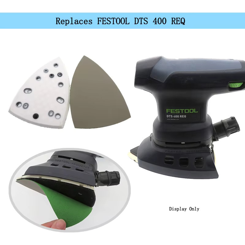 Vibratite Staubfreies Backup-Schleifpad für Hakenschlaufen-Schleifscheiben, Ersatz für Festool DTS 400/DS400 REQ, B/T: 98 x 148 mm - Bild 3