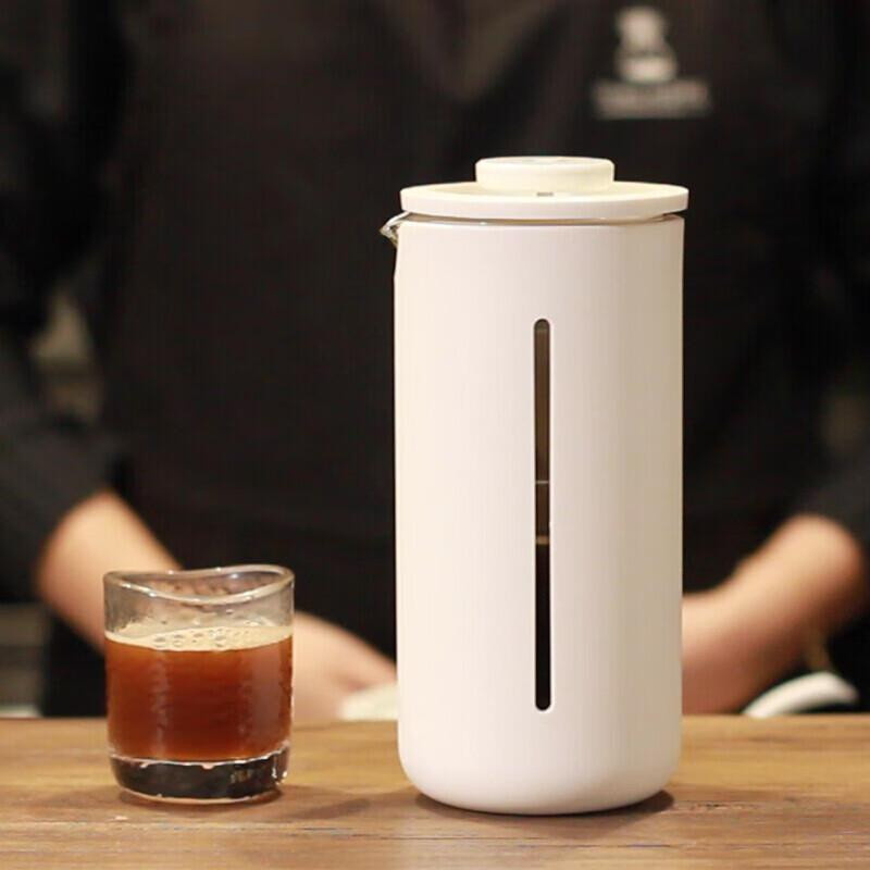 Timemore Small U French Press Kaffeebereiter aus Glas in Transparent und Weiß mit 450 ml Füllmenge - Bild 4