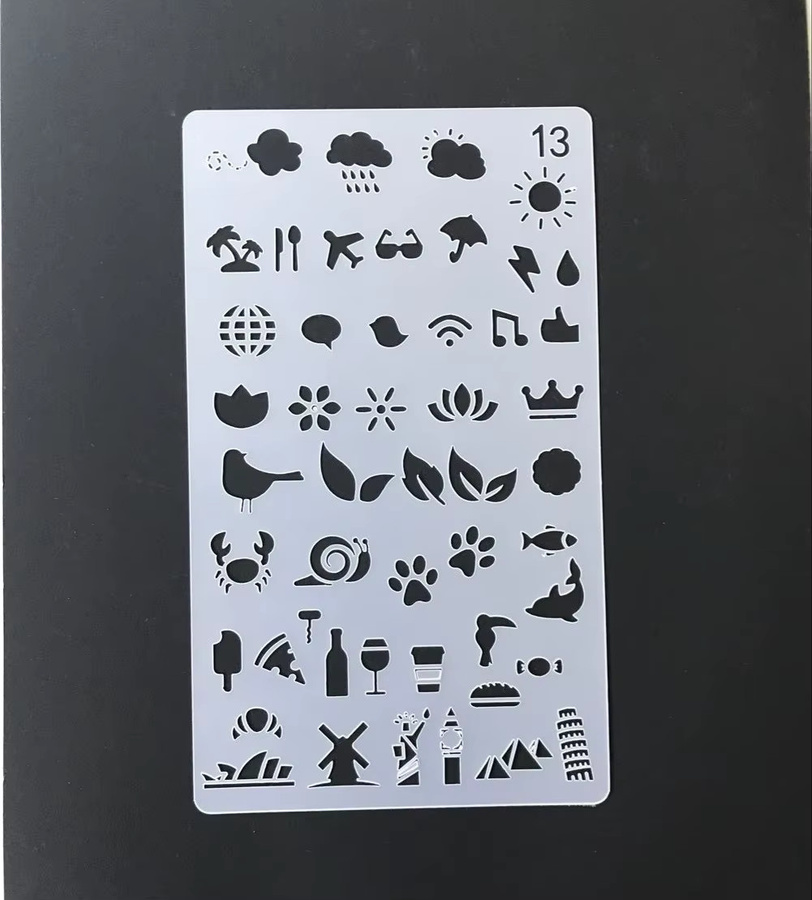 Hopk Bullet Journaling Schablonen-Set mit 30 Geometrie- und Formvorlagen für Planer, Scrapbooking und Malerei - Bild 3