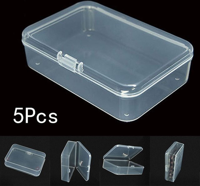 5er-Set LEENKEA Schmuckboxen aus transparentem Kunststoff für Schmuck und ID-Karten - Bild 1