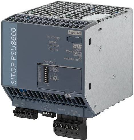 Siemens Hutschienen-Netzteil 6EP34378SB002AY0 in Grau mit Ethernet/LAN - Bild 1