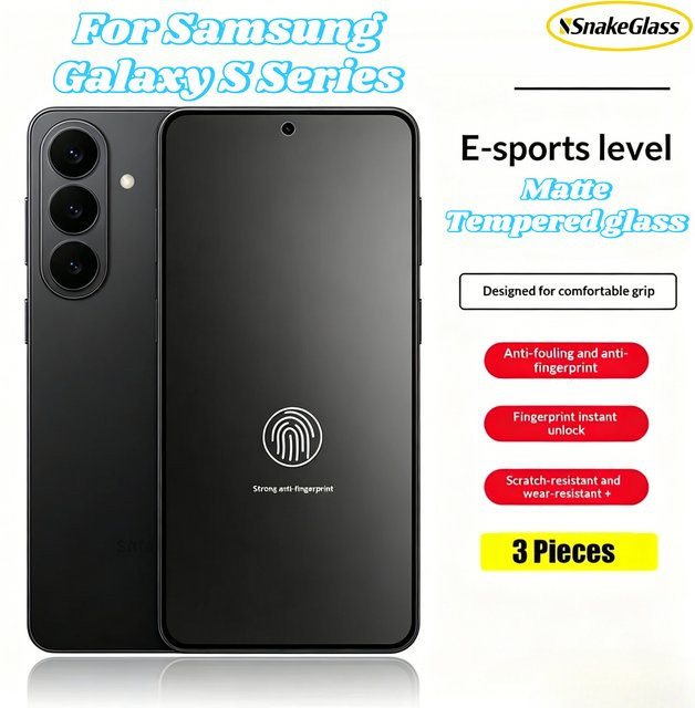 3er-Pack matter Vollflächiger Schutzfilm für Samsung Galaxy S26 Ultra S26 S25 Plus S24 S23 S22 S21 S20 FE Display Schutzfolie Transparent - Bild 1
