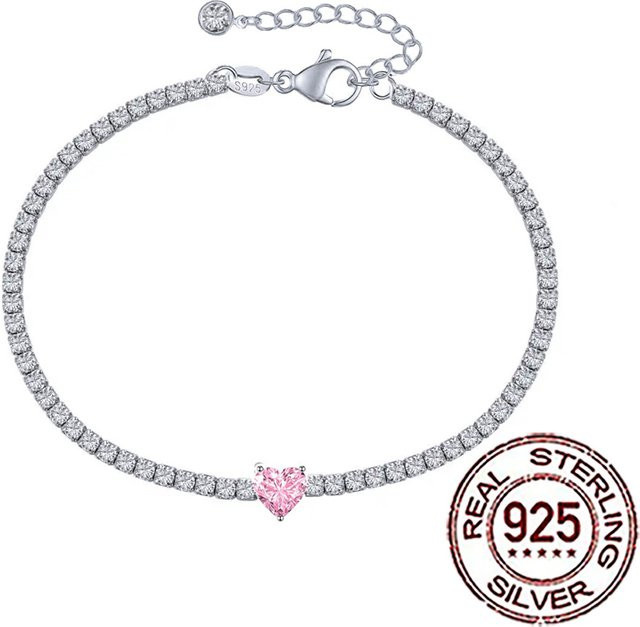 CWWZircons Tennis-Armband, 925 Silber, Zirkonia, Damen - Bild 1