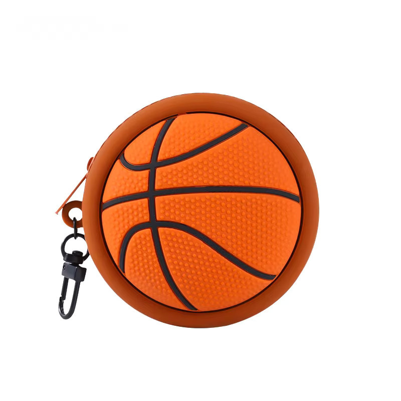 Silikon Schutzhülle mit Basketball und Fußball Design für Apple AirPods Pro 2, AirPods 4, 3 und 1 inklusive Aufbewahrungstasche und Anhänger - Bild 2