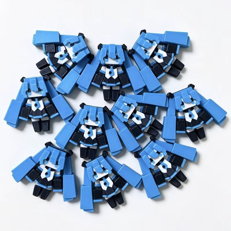 Bandai Miku Teto Yabe Pixel-Art-Actionfigur, 3-teiliges Set, Kunststoff - Bild 3
