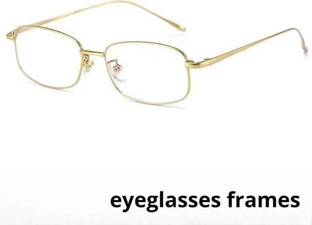 Yiran Brillenrahmen oval, Vollrand, Metall, Gold, Damen - Bild 1