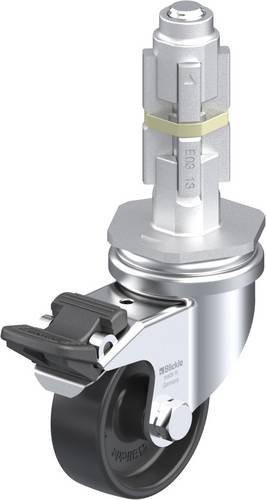 Blickle LRA-POA 50G-FI-E03 Lenkrolle mit Feststeller in Schwarz und Silber, Rad-Durchmesser: 50 mm, Tragfähigkeit: 75 kg - Bild 1