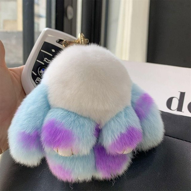 Liingyimn Taschenanhänger Hase, Plüsch, White Blue, Unisex - Bild 1