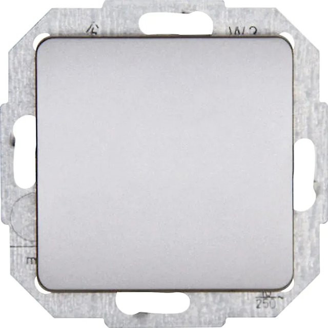 Kopp Milano Aus- und Wechselschalter in Stahl Optik Silber - Bild 1