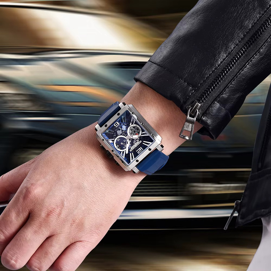 PAGANI DESIGN Chronograph, Quarz, Edelstahl, Kautschuk, Saphirglas, Herren - Bild 2