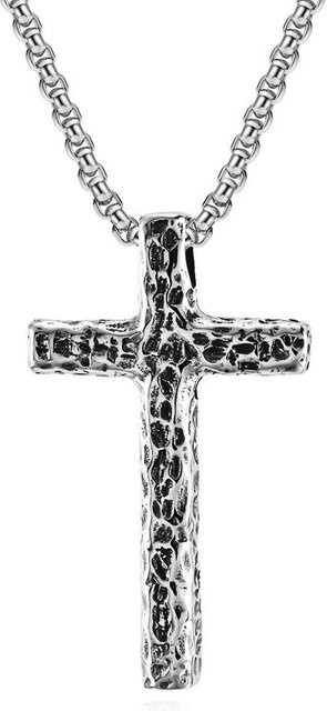 YIRAN Jewelry Kreuzkette Edelstahl, Vintage, Schwarz, Herren - Bild 1