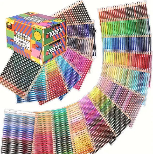 Brutfuner Buntstifte-Set für Erwachsene mit 520 pigmentierten Farben in Multicolour zum Zeichnen und Skizzieren - Bild 1