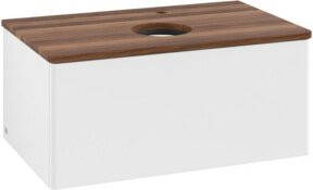 V&B Waschtischunterschrank Antao mit Beleuchtung, Weiß lackiert, B/T/H: 80 x 36 x 50 cm - Bild 1