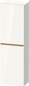 Duravit Halbhochschrank D-Neo in Weiß Hochglanz, 1 Tür und 4 Regalböden, Wandmontage, B/T/H: 40 x 24 x 132 cm - Bild 1