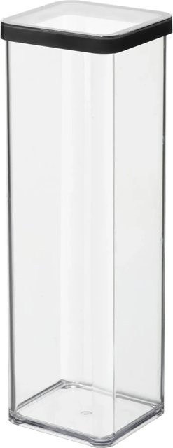 Rotho Dose Loft Premium Quadratisch, Transparent-Schwarz, B/T/H: 10,0 x 10,0 x 28,5 cm - Bild 1