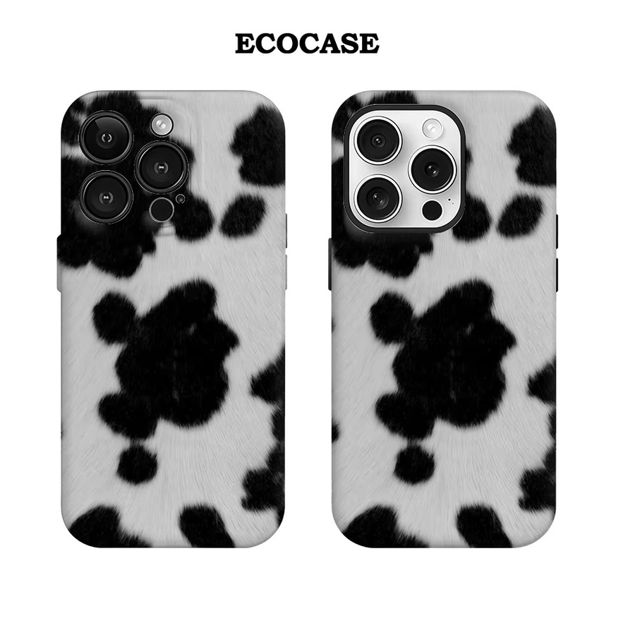 Handyhülle mit Kuh-Print für Apple iPhone 11 bis iPhone 17 Pro Max Plus in Multicolour mit doppelschichtiger Rückseite - Bild 1